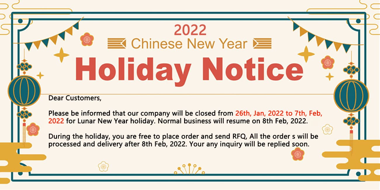 2022 Spring-Festival Holiday Notice-Henan Bingo Pipeline