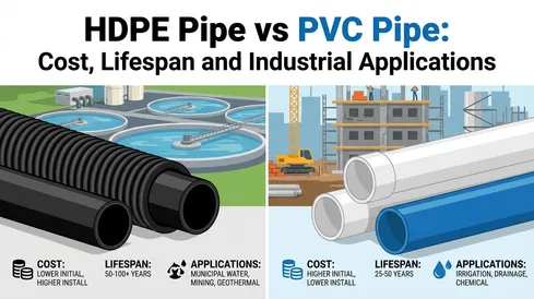 HDPE Pipe vs PVC Pipe: Cost, Lifespan and Industrial Applications