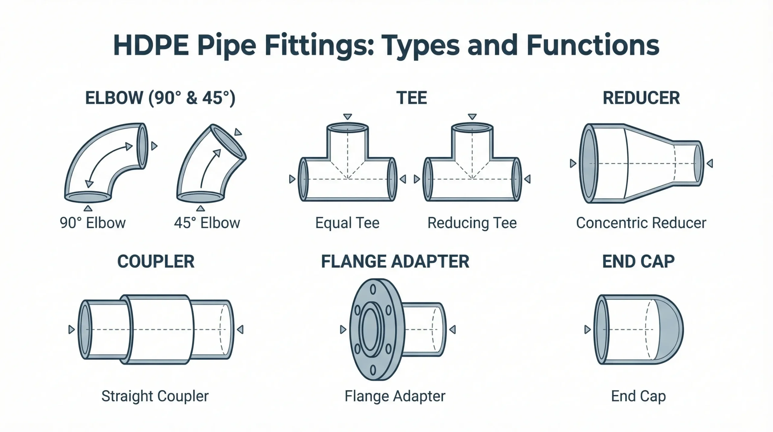 Types of HDPE Pipe Fittings
